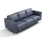 85" Blue Leather And Black Sofa By Homeroots | Sofas | Modishstore - 3