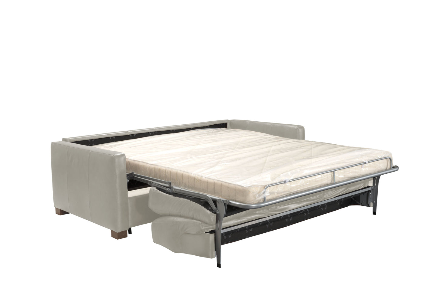 81" Gray Leather And Black Sleeper Sofa By Homeroots | Sofas | Modishstore