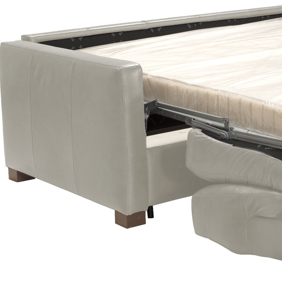 81" Gray Leather And Black Sleeper Sofa By Homeroots | Sofas | Modishstore - 5