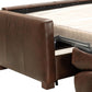 81" Brown Leather And Black Sleeper Sofa By Homeroots | Sofas | Modishstore - 4