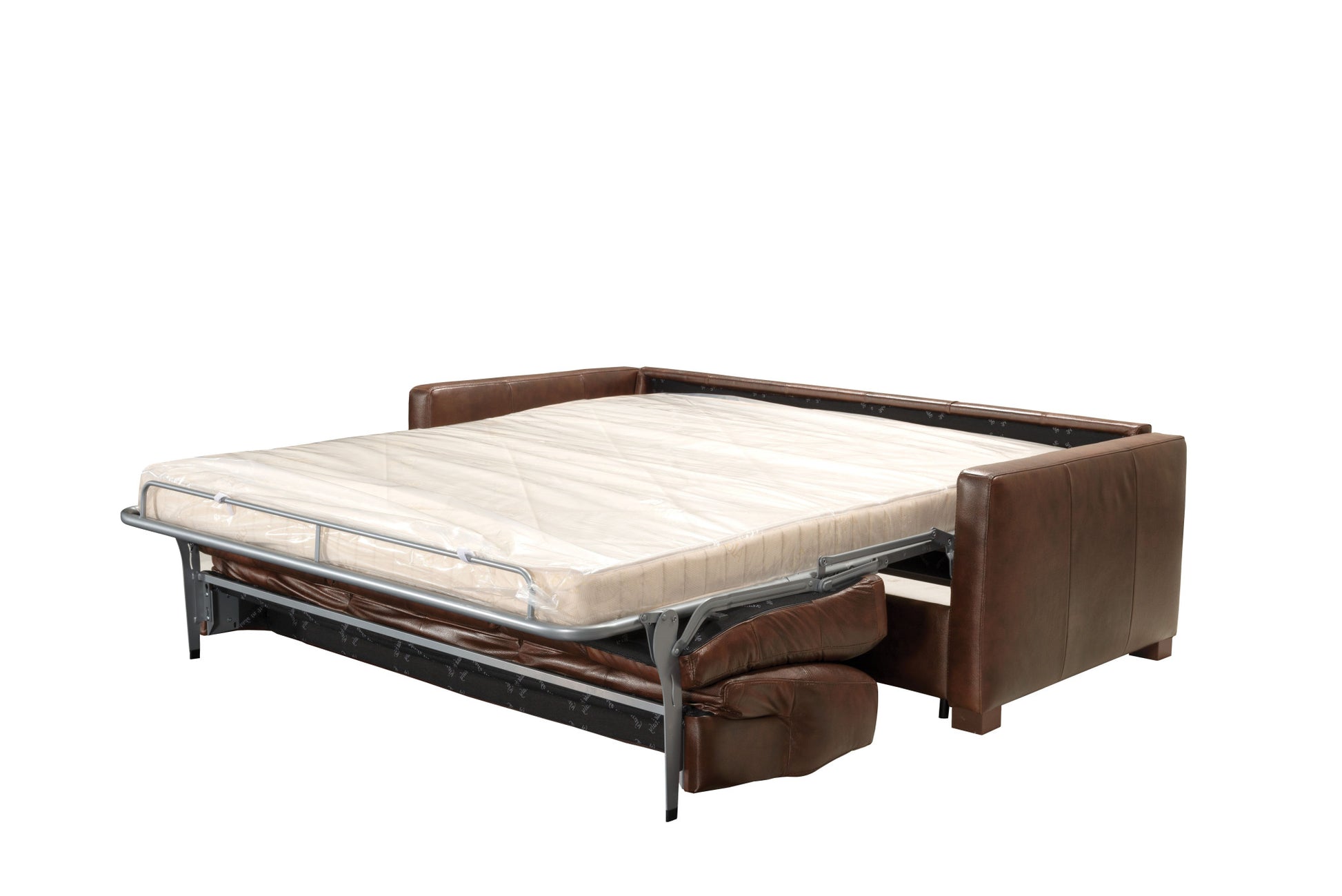 81" Brown Leather And Black Sleeper Sofa By Homeroots | Sofas | Modishstore - 2