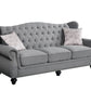 86" Gray And Black Sofa With Two Toss Pillows By Homeroots | Sofas | Modishstore
