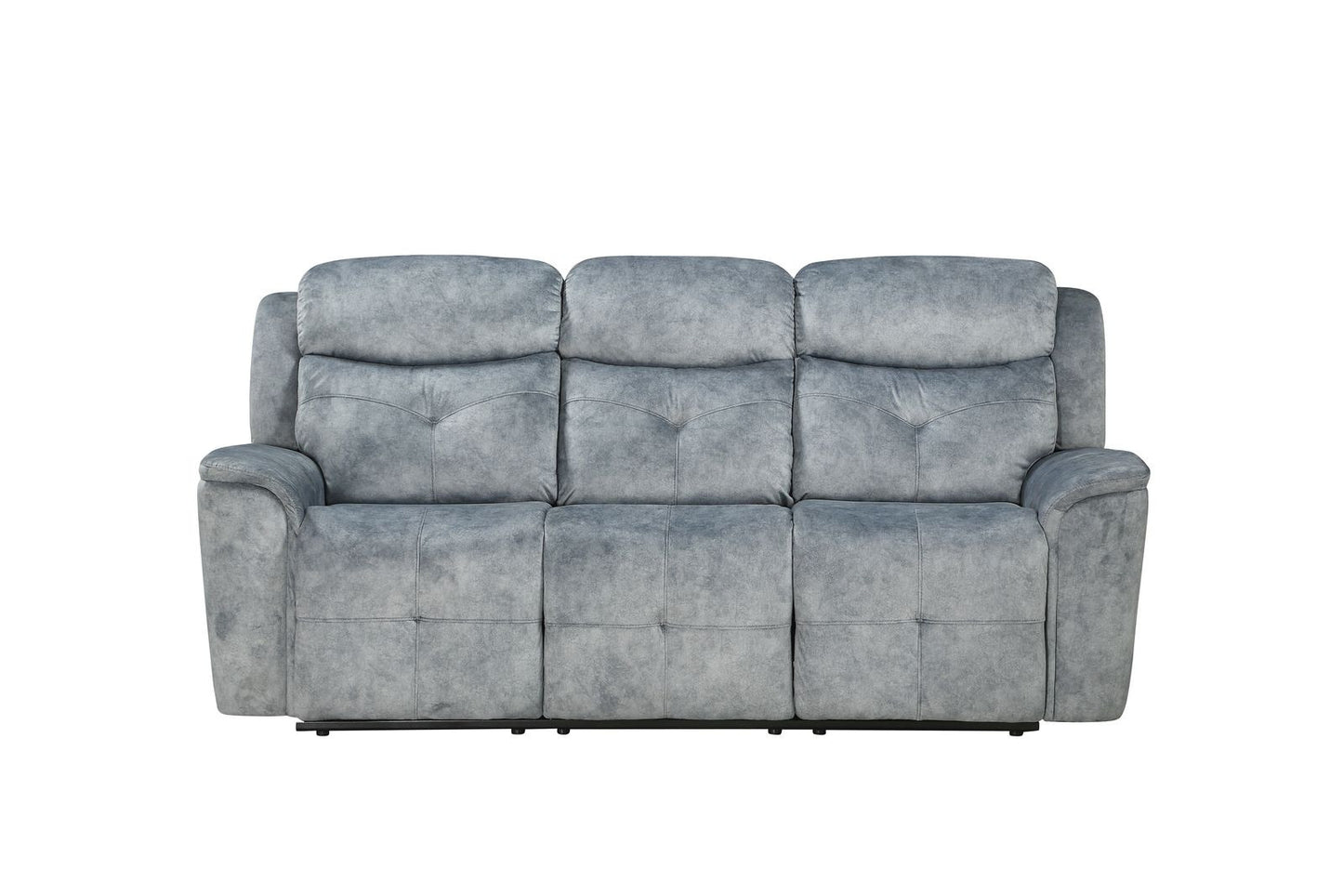 83" Gray Velvet And Black Sofa By Homeroots | Sofas | Modishstore