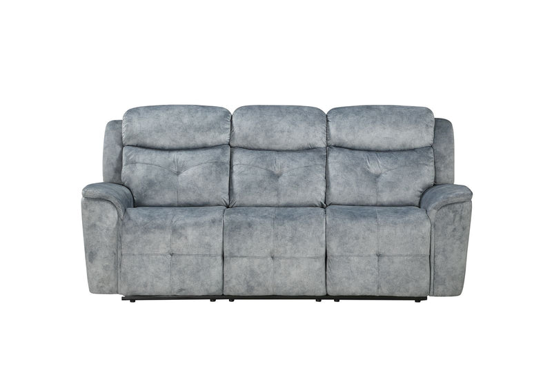 83" Gray Velvet And Black Sofa By Homeroots | Sofas | Modishstore