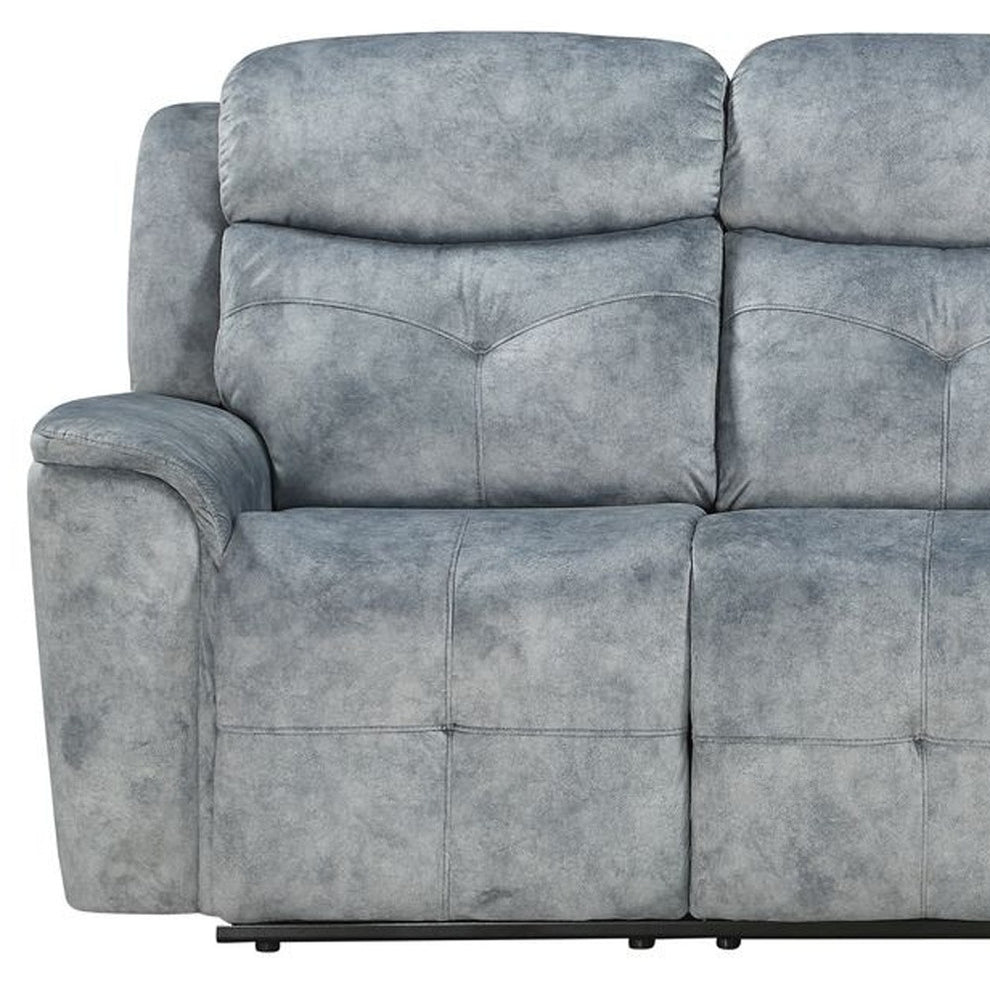 83" Gray Velvet And Black Sofa By Homeroots | Sofas | Modishstore - 3