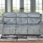 83" Gray Velvet And Black Sofa By Homeroots | Sofas | Modishstore - 5