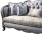 89" Fabric Imitation silk And Platinum Sofa With Five Toss Pillows By Homeroots