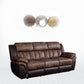 91" Espresso Microfiber And Black Sofa By Homeroots