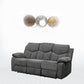 82" Gray Chenille And Black Sofa By Homeroots