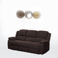 79" Brown Chenille And Black Sofa By Homeroots