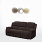 79" Brown Chenille And Black Sofa By Homeroots | Sofas | Modishstore - 2