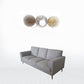 84" Light Gray Linen And Black Sofa By Homeroots