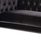 89" Black Velvet Sofa With Two Toss Pillows By Homeroots | Sofas | Modishstore - 3