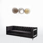 89" Black Velvet Sofa With Two Toss Pillows By Homeroots | Sofas | Modishstore - 2