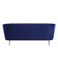78" Blue Velvet And Gold Sofa By Homeroots