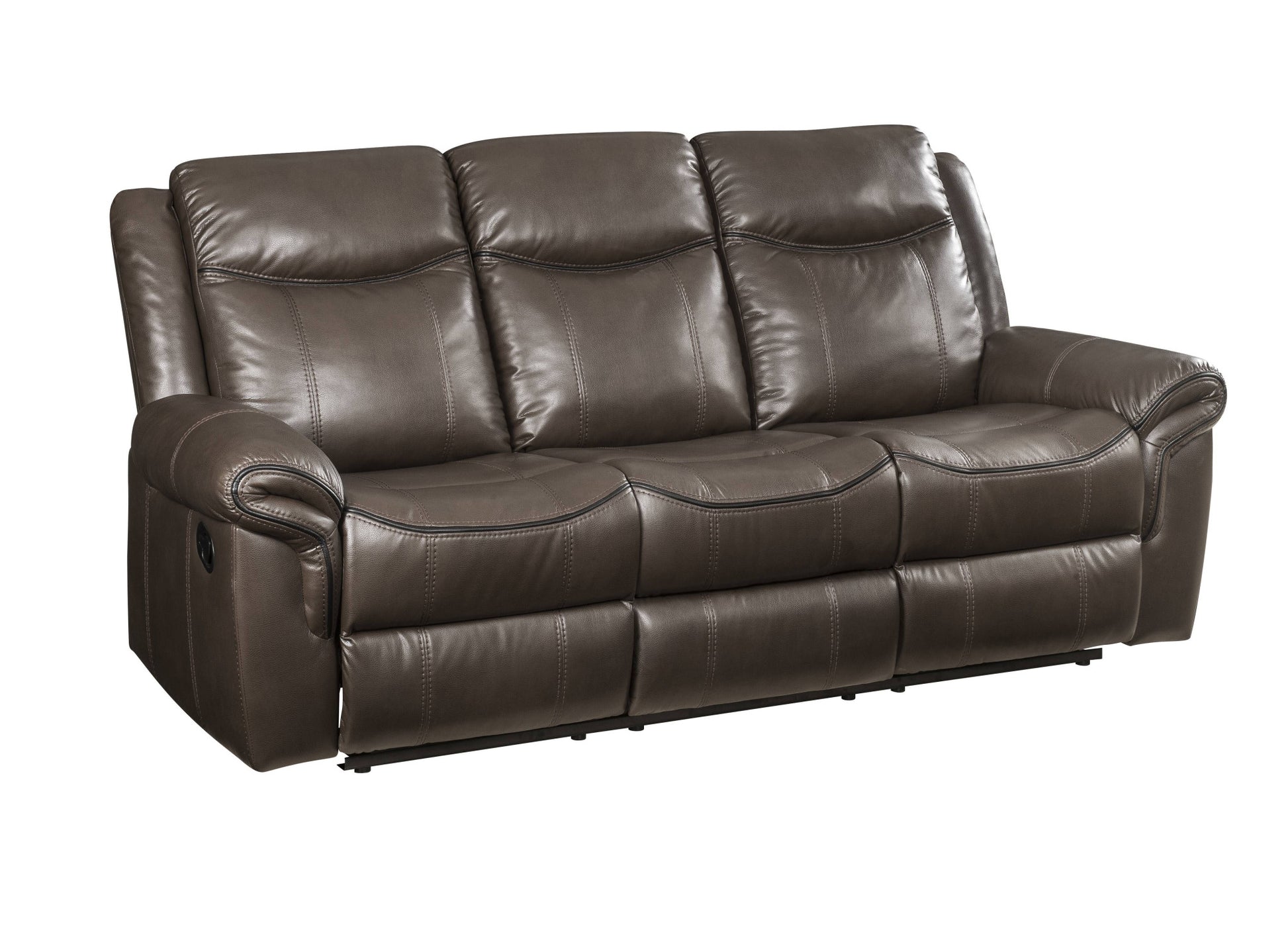 89" Brown Leatheraire And Black Usb Sofa By Homeroots | Sofas | Modishstore