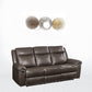 89" Brown Leatheraire And Black Usb Sofa By Homeroots | Sofas | Modishstore - 2
