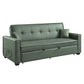 82" Green Velvet And Black Sleeper Sofa With Two Toss Pillows By Homeroots | Sofas | Modishstore