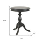 25" Black Manufactured Wood Round End Table By Homeroots