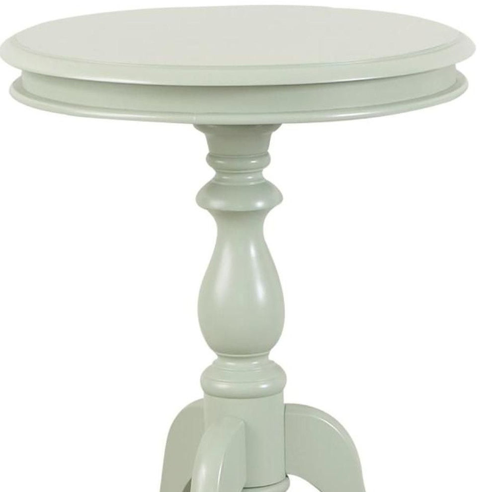 25" Antique Ivory Manufactured Wood Round End Table By Homeroots | End Tables | Modishstore - 4