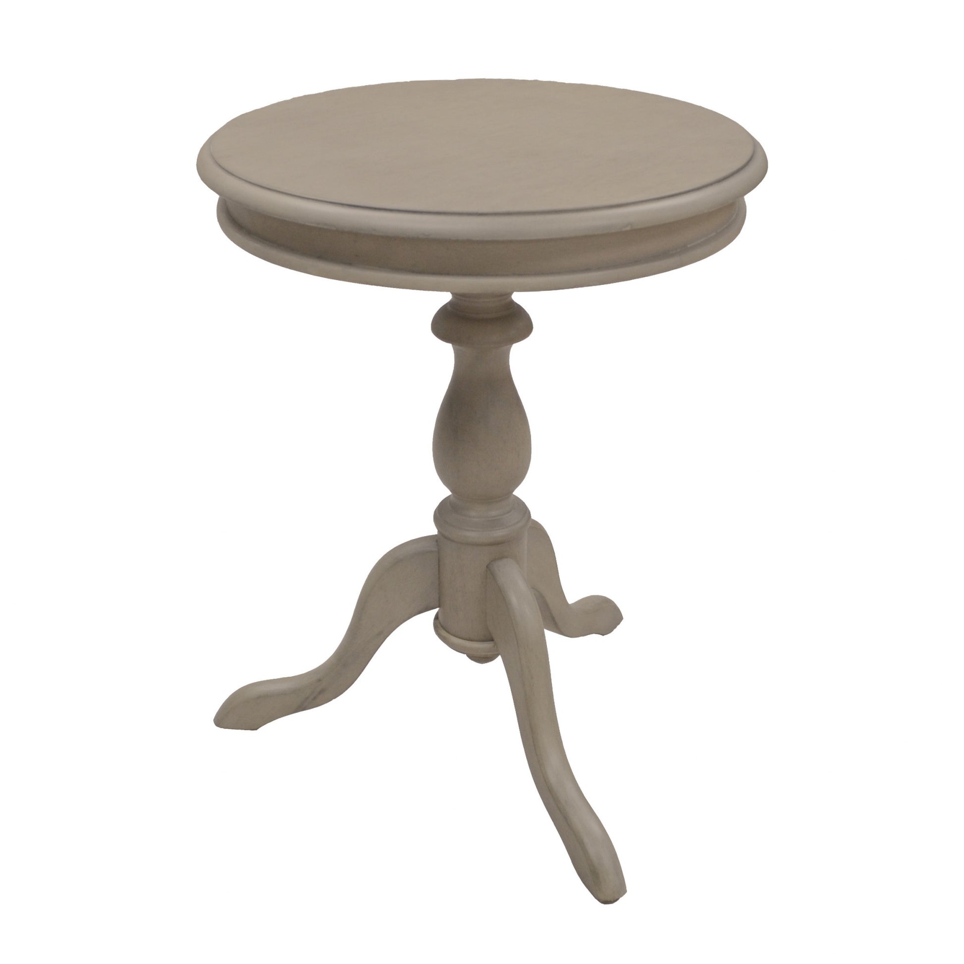 25" Taupe Gray Manufactured Wood Round End Table By Homeroots | End Tables | Modishstore
