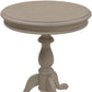 25" Taupe Gray Manufactured Wood Round End Table By Homeroots