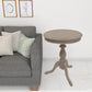 25" Taupe Gray Manufactured Wood Round End Table By Homeroots | End Tables | Modishstore - 2