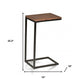 25" Black And Chestnut Solid Wood Rectangular End Table By Homeroots | End Tables | Modishstore - 5