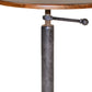 22" Industrial And Chestnut Solid Wood Round End Table By Homeroots | End Tables | Modishstore - 3
