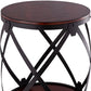 26" Black And Chestnut Solid Wood Round End Table By Homeroots | End Tables | Modishstore - 4
