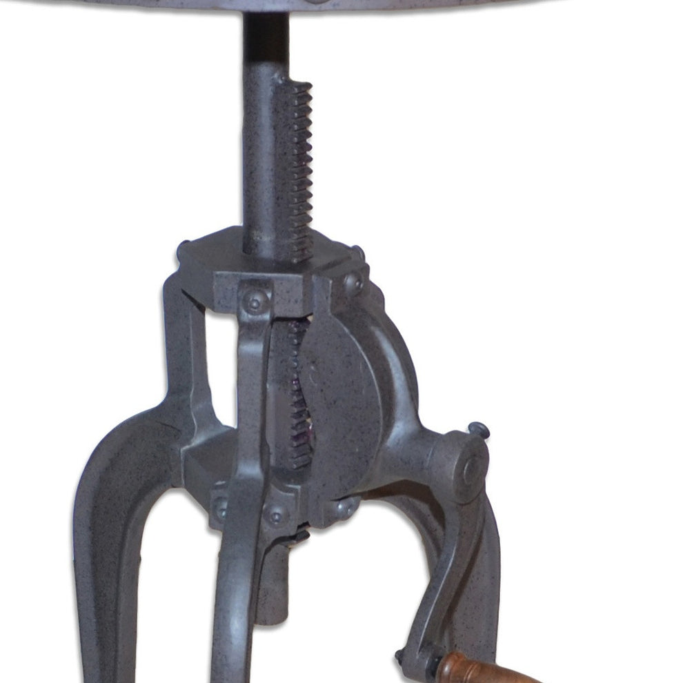 19" Inndustrial And Industrial Metal Round End Table By Homeroots | End Tables | Modishstore - 4