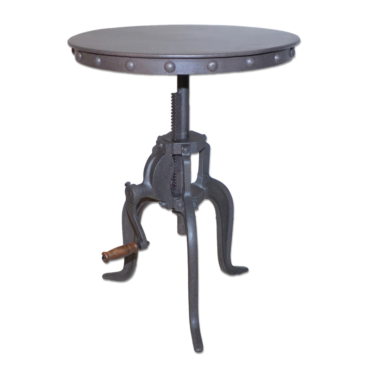19" Inndustrial And Industrial Metal Round End Table By Homeroots | End Tables | Modishstore - 2