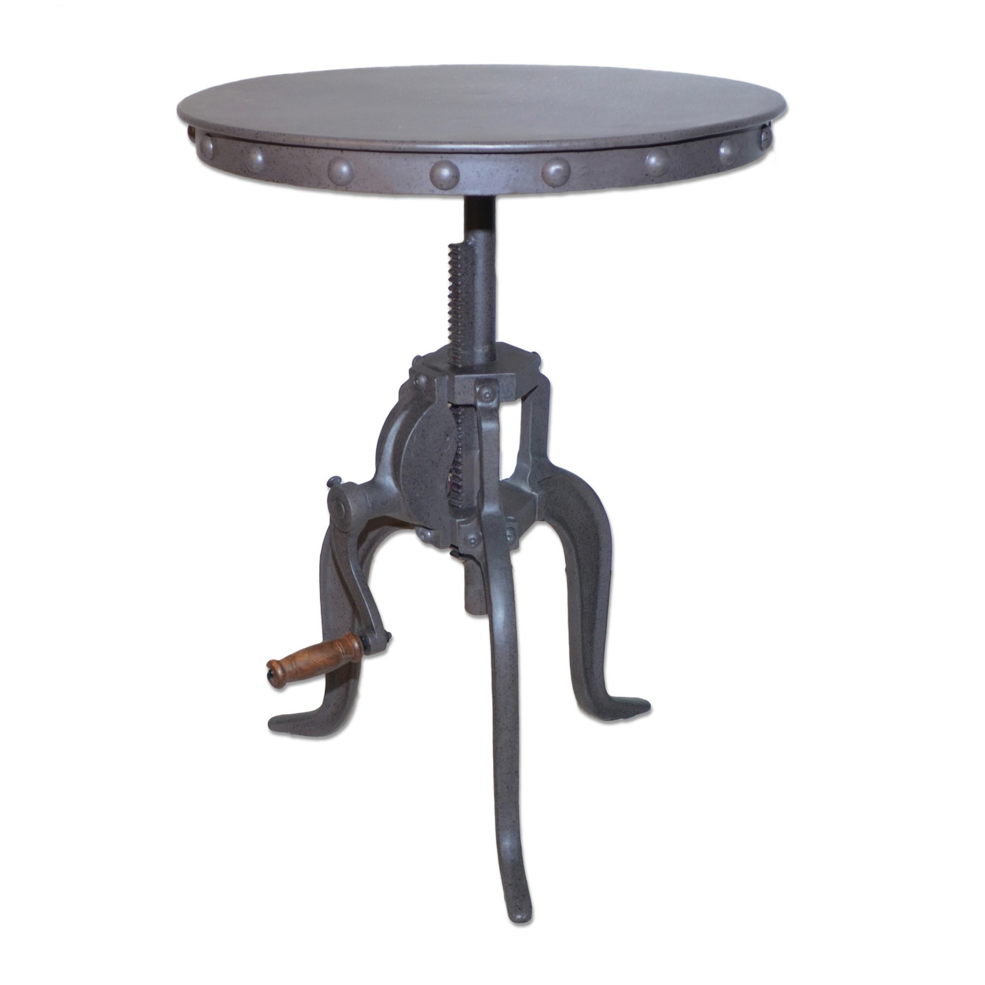 19" Inndustrial And Industrial Metal Round End Table By Homeroots | End Tables | Modishstore - 2