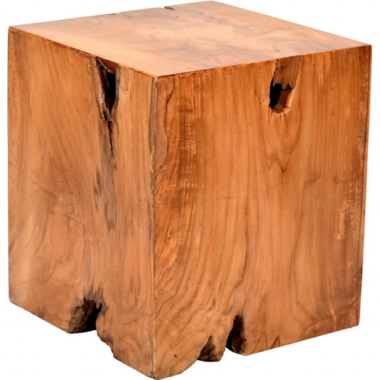 16" Natural Solid Wood End Table By Homeroots