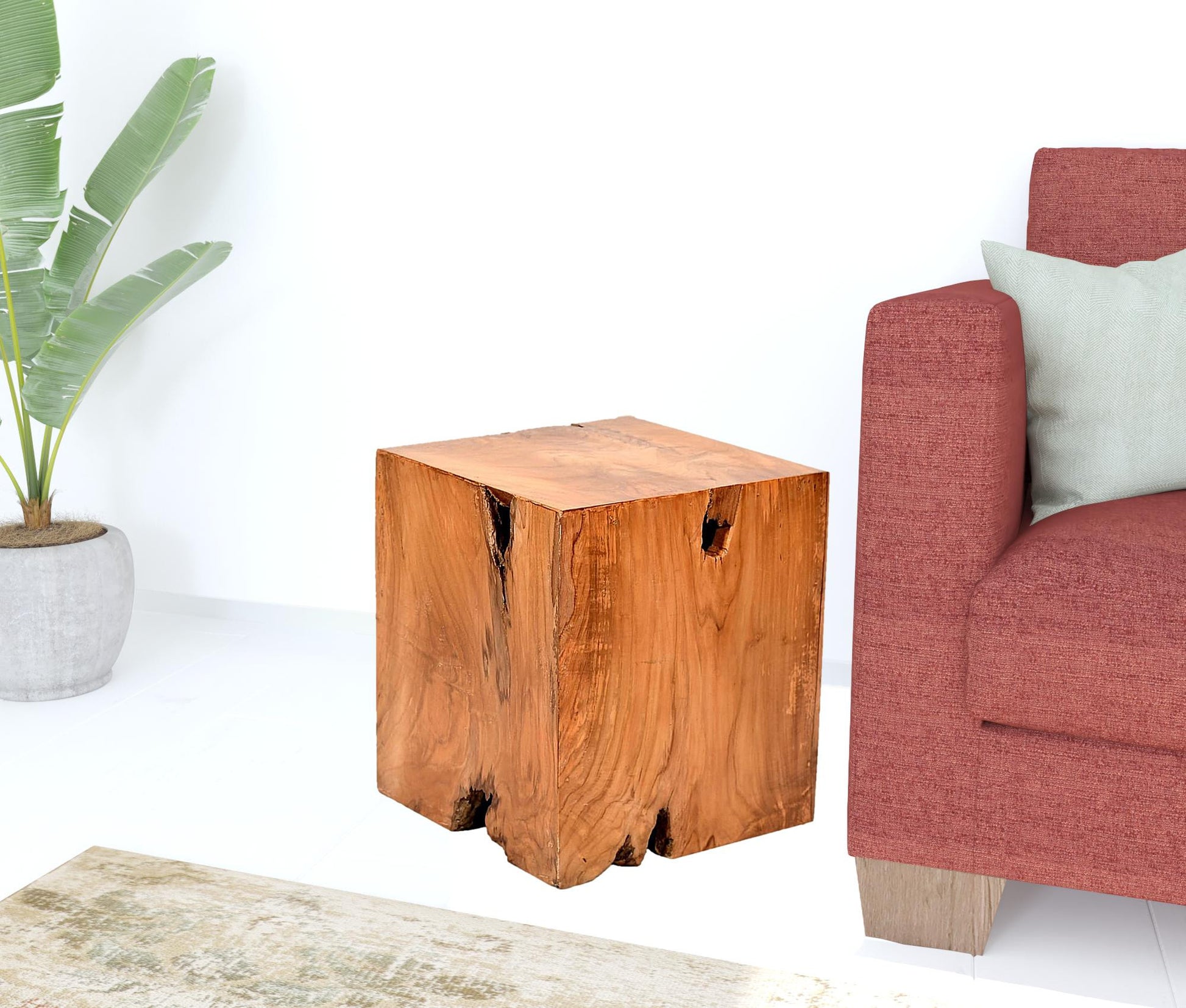 16" Natural Solid Wood End Table By Homeroots | End Tables | Modishstore - 4