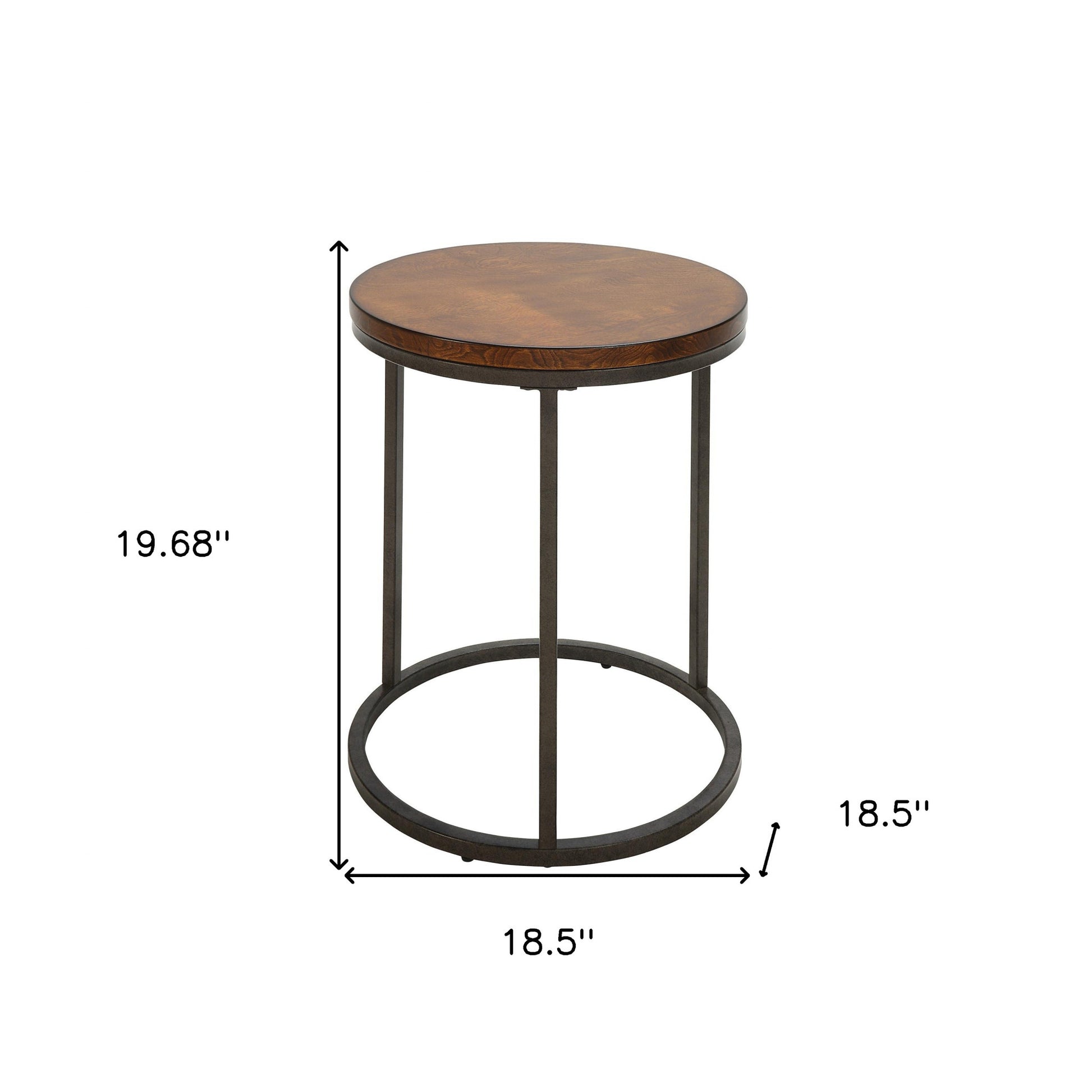 20" Black And Gray Manufactured Wood Square End Table By Homeroots | End Tables | Modishstore - 5
