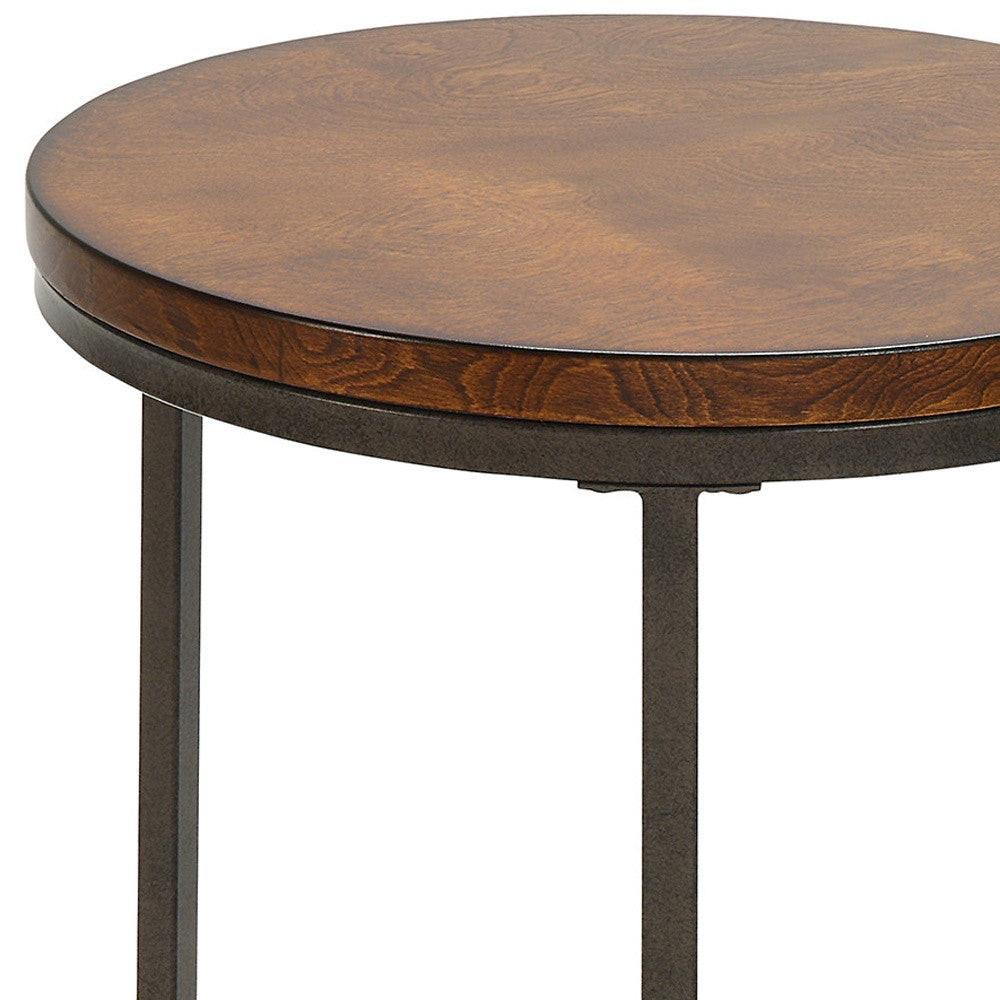 20" Black And Gray Manufactured Wood Square End Table By Homeroots | End Tables | Modishstore - 3