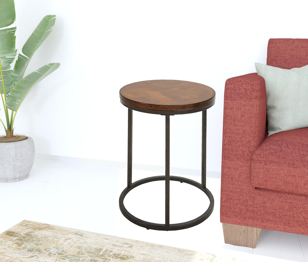 20" Black And Gray Manufactured Wood Square End Table By Homeroots | End Tables | Modishstore - 2