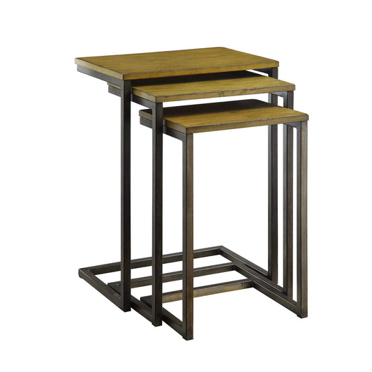 24" Gold Glass Rectangular End Table By Homeroots
