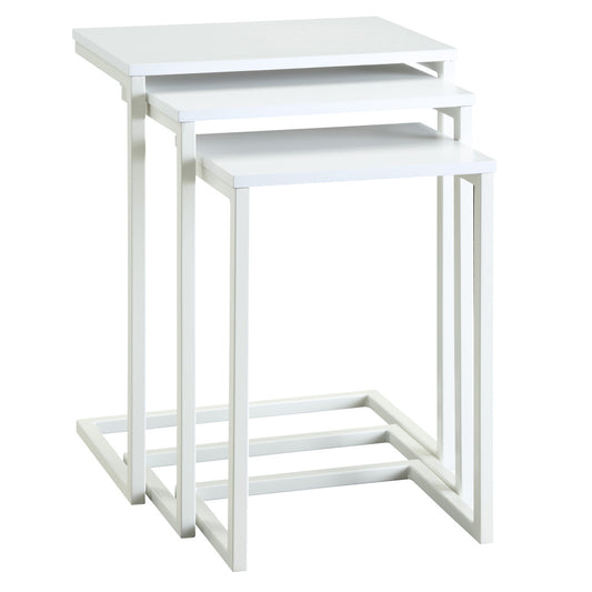 24" White Solid Wood Rectangular End Table By Homeroots