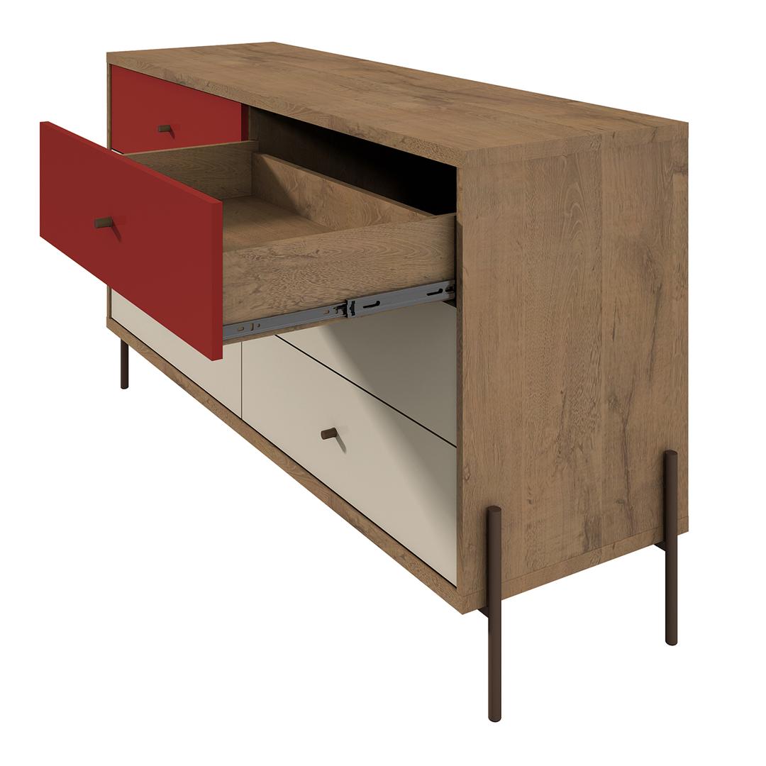 Manhattan Comfort Joy 59" Wide Double Dresser with 6 Full Extension Drawers | Dressers | Modishstore-8
