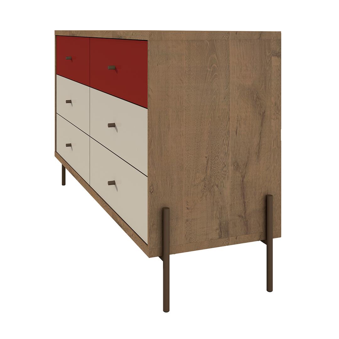 Manhattan Comfort Joy 59" Wide Double Dresser with 6 Full Extension Drawers | Dressers | Modishstore-18