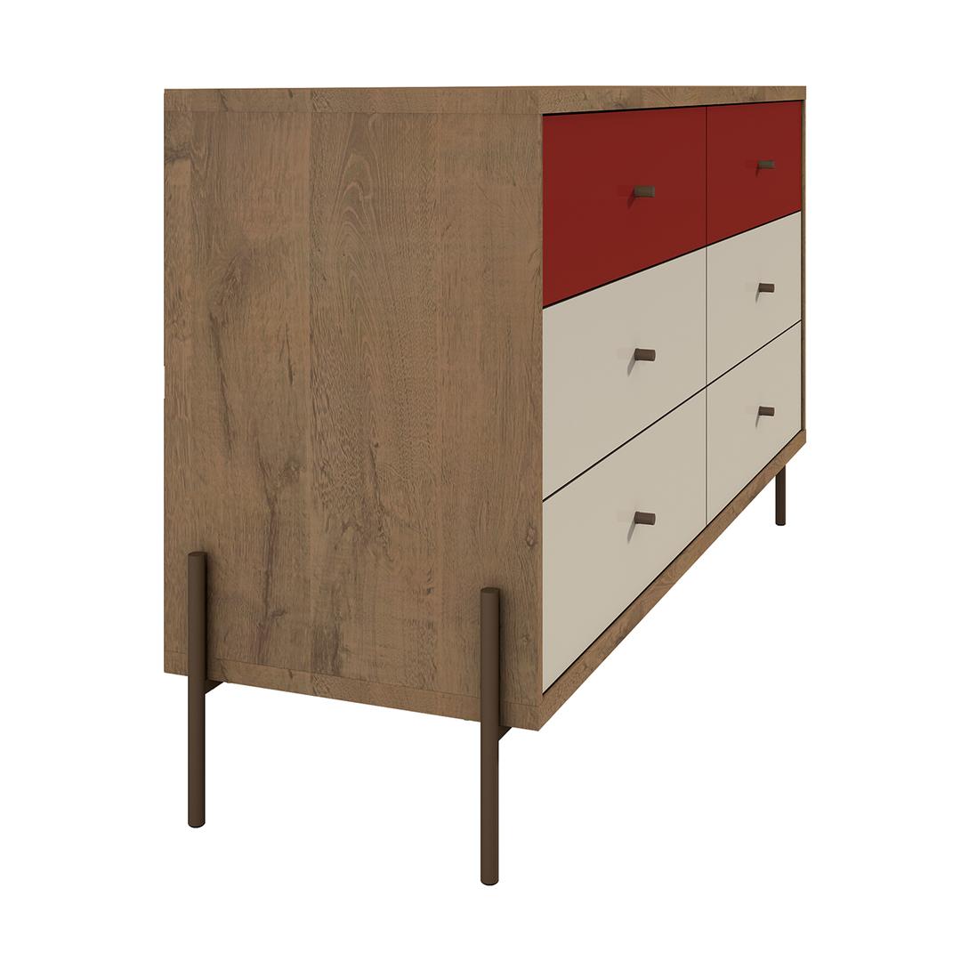 Manhattan Comfort Joy 59" Wide Double Dresser with 6 Full Extension Drawers | Dressers | Modishstore-11