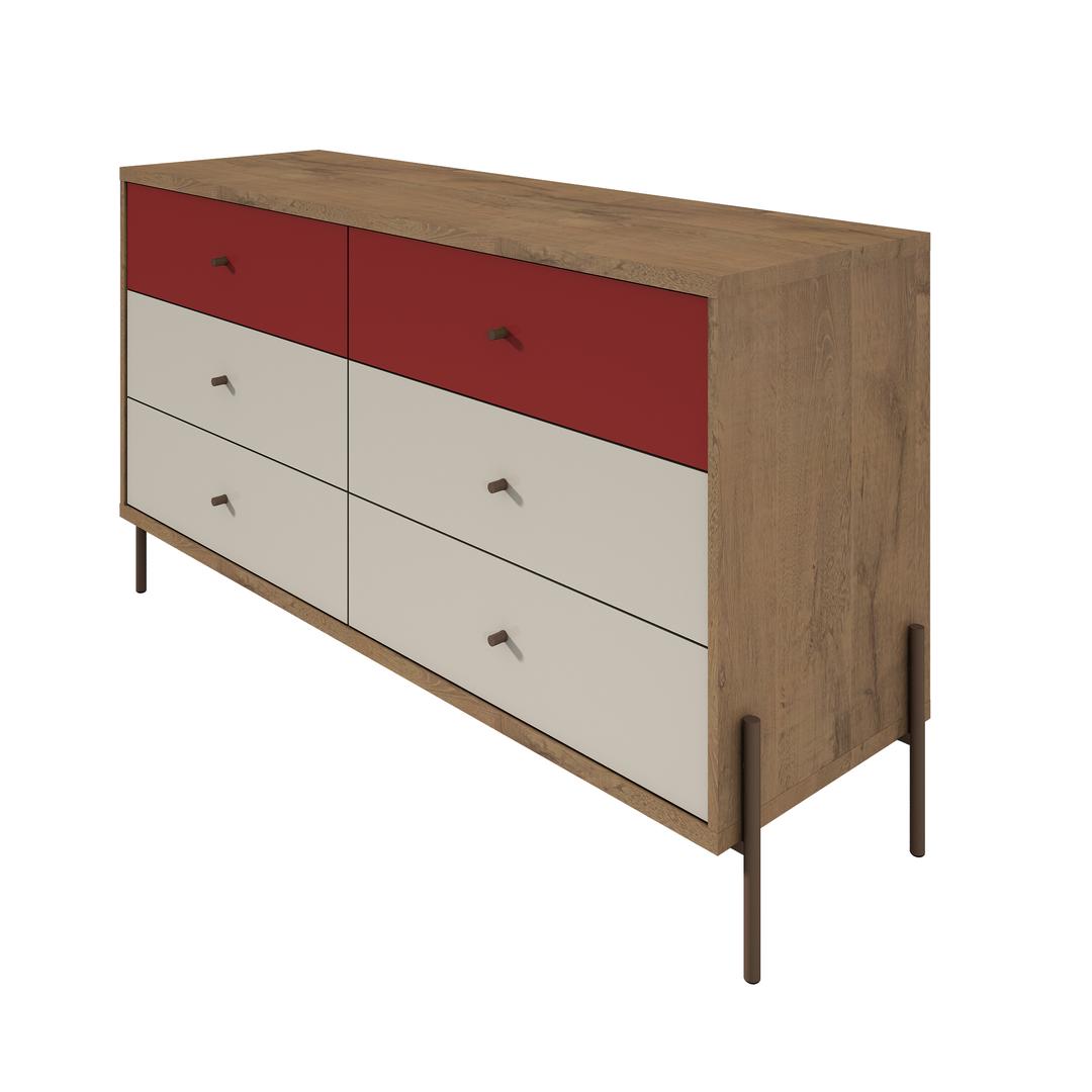 Manhattan Comfort Joy 59" Wide Double Dresser with 6 Full Extension Drawers | Dressers | Modishstore-19