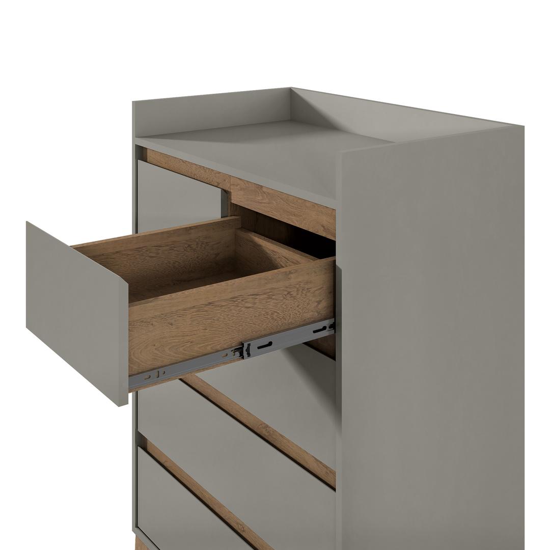 Manhattan Comfort Essence 48.23" Tall Dresser with 5 Full Extension Drawers | Dressers | Modishstore-5