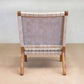 Masaya Lounge Chair - Natural Leather And Teak | Lounge Chairs | Modishstore - 4