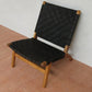 Masaya Lounge Chair - Black Leather And Teak | Lounge Chairs | Modishstore - 3