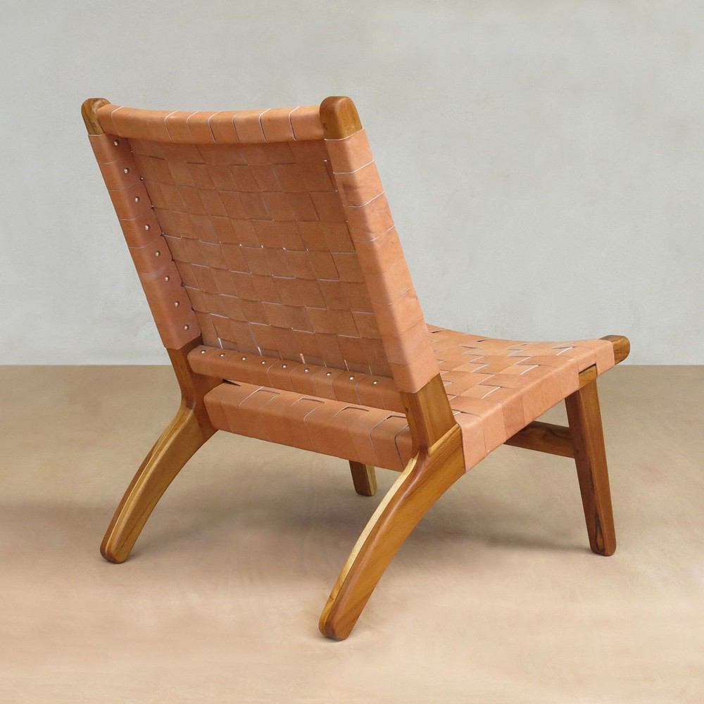 Masaya Lounge Chair - Barley Leather | Lounge Chairs | Modishstore - 16