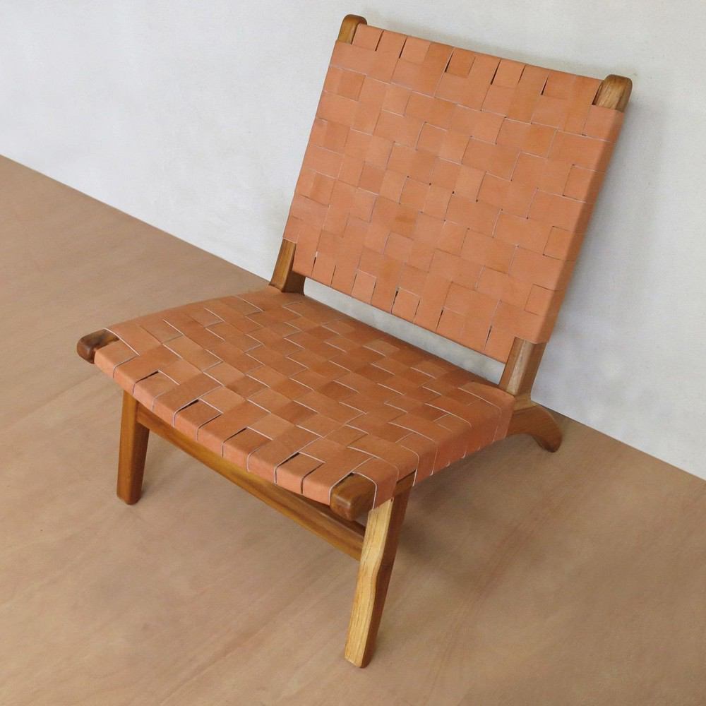 Masaya Lounge Chair - Barley Leather | Lounge Chairs | Modishstore - 14