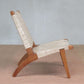 Masaya Lounge Chair - Natural Leather And Royal Mahogany | Lounge Chairs | Modishstore - 4